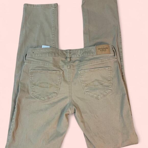 Abercrombie and Fitch Tan KhakiJeans Size 2 - Picture 1 of 4